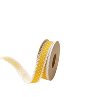 Ruban en polyester à pois ondulés de 1,5 cm avec nœud papillon pour emballage cadeau de fleurs d'anniversaire, nœuds DIY et accessoires vestimentaires