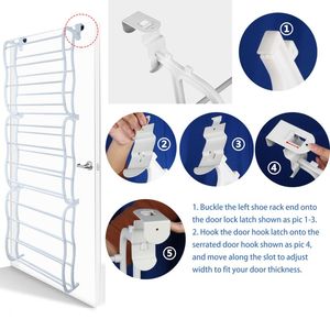 Over <strong>the</strong> Door <strong>Shoe</strong> <strong>Rack</strong> 12 Layers <strong>Wall</strong> Hanging Closet <strong>Shoe</strong> Organizer Storage Stand for Door Hanging Boots Storage - Product Image 6
