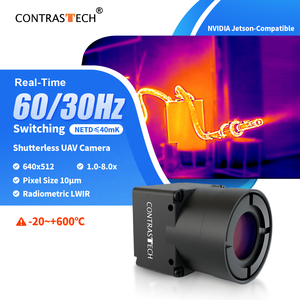 Shutterloze 640x512 digitale zoom 1.0X-8.0X 19mm NETD ≤ 40mK drone thermische <span class=keywords><strong>camera</strong></span> voor nachtzichtbeelden Contrastech - Product Image 1