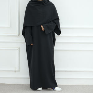 Мусульманское платье-абайя 2026 года для женщин с отстегивающимся хиджабом-накидкой, комплект из 2 предметов, повседневная женская одежда, мусульманская одежда - Product Image 6