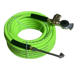 Fast Delivery Customized Logo China Supplier Tire Inflator Hose 3/8"x50ft with Glad Hand and Air Chuck for Tire inflating