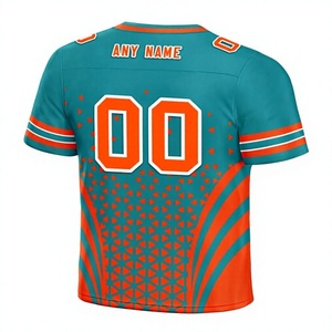 Custom Sublimated American Football Jersey Men's V-Neck Breathable 100% Polyester Geometric Pattern Adult Uniforms - Product Image 2