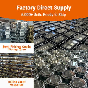 Ticari sınıf 6.0L paslanmaz çelik kare reşo çanak büfe Set elektrikli gıda ısıtıcısı altın Trim cam kapak lüks ikram - Product Image 6