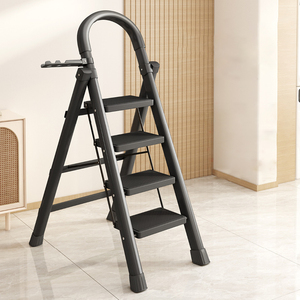 Xách Tay Ráp Hộ Gia Đình Thép Carbon 3 Bước Thang 3 Bước Kệ Sách Sử Dụng Thang Với Chân Cao Su Cho Bán - Product Image 3