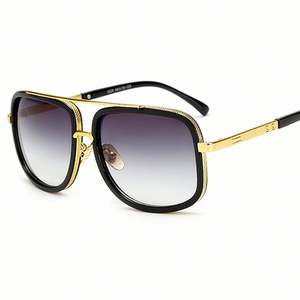 Lunettes de soleil carrées vintage personnalisées avec logo, vente en gros, collection 2025, protection UV400, surdimensionnées, pour la conduite, hommes et femmes - Product Image 5