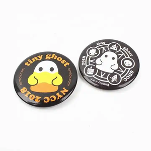 Nút phù hiệu pin logo kim loại nhà sản xuất Tùy chỉnh hình tròn nút dễ thương trên với pin an toàn niken-miễn phí nhôm hỗ trợ - Product Image 5