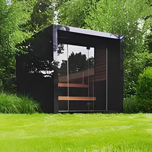 Ensemble de sauna commercial extérieur en bois de cèdre rouge canadien pour sauna à vapeur - Product Image 1