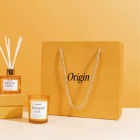 Bougie parfumée de luxe personnalisée coffret cadeau marque privée emballage d'aromathérapie avec pour diffuseur de roseaux et désodorisants jaune