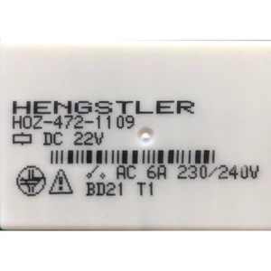 Relé Hengstler HoZ-472-1109 DC 22V 1 Contacto Normalmente Abierto de Aleación de Plata, Corriente Nominal 3A - Product Image 1