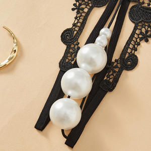 Perizoma da massaggio da donna sexy con motivo floreale perlato, in pizzo a cordino sottile, traforato, traspirante, con taglio aperto, lavorato a maglia, a vita bassa, trasparente - Product Image 3