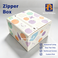 Boîte d'emballage personnalisée avec logo, boîte cadeau, boîte d'expédition pour vêtements et cosmétiques, boîtes en papier de luxe, fermeture éclair, bande adhésive détachable, boîte pliante pour envoi postal