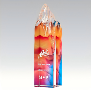 Trophée <span class=keywords><strong>de</strong></span> montagne en cristal K9, étanche, poli, gravé sur mesure, style sportif, <span class=keywords><strong>pour</strong></span> événements d'entreprise, reconnaissance des ventes, reconnaissance honorifique - Product Image 2
