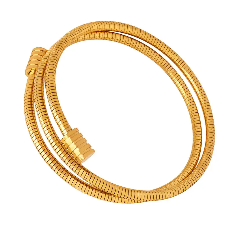 AD.Personality trend niche ins simple elegant snake bone chain multi-layer wear style style titanium steel gold-plated bracelet