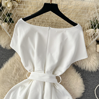 Robes de Soirée de Haute Qualité pour Femmes Élégantes, Robe Midi Sans Manches Col en V Coupe Évasée, Vêtements Féminins, Robe Grande Taille