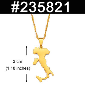 Collares con Colgante <span class=keywords><strong>de</strong></span> <span class=keywords><strong>Mapa</strong></span> <span class=keywords><strong>de</strong></span> Italia con <span class=keywords><strong>Sicilia</strong></span> y Cerdeña, Joyería con Mapas Italianos, Regalos # 235821 - Product Image 6