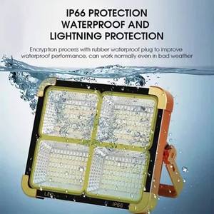 Projecteurs LED Solaires Portables IP66 en ABS pour Camping Extérieur, Urgences Domestiques, avec Batterie Rechargeable, Intensité Réglable, pour Éclairage Routier - Product Image 6