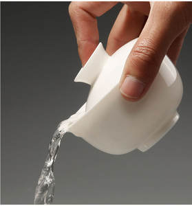 ชุดน้ำชาจีนเซรามิก กังฟู พร้อมแก้วไก่หว่าน ลายสั่งทำพิเศษ พอร์ซเลนสีขาว พร้อมฝาและถาด - Product Image 3