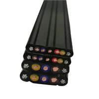 Yuehua Flammbeständiges Kupfer-Aufzugskabel TVVBG 3*2,5mm² Flaches Fahrkabel Stahldraht XLPE-Isolierung Gummi