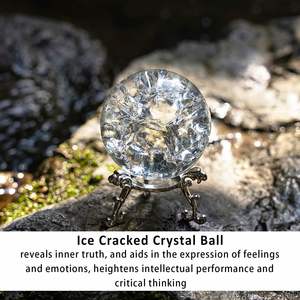 Bola Decorativa de Cristal de Alta Calidad Marca SY, Color Arcoíris, 60MM, Efecto Hielo Agrietado con Láser 3D, para Árbol de Navidad, Uso en Interiores, Artesanía en Vidrio - Product Image 4