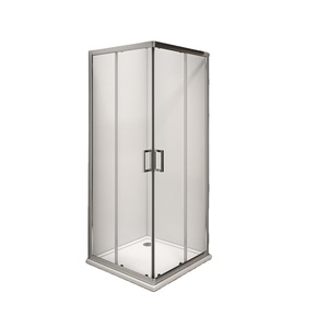 Mampara <span class=keywords><strong>de</strong></span> ducha moderna <span class=keywords><strong>de</strong></span> vidrio transparente templado <span class=keywords><strong>de</strong></span> 4mm con marco <span class=keywords><strong>de</strong></span> aluminio plegable <span class=keywords><strong>de</strong></span> diseño deslizante y tubo <span class=keywords><strong>de</strong></span> drenaje para uso en el <span class=keywords><strong>baño</strong></span> - Product Image 1