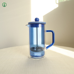 골동품 독특한 색상의 대용량 이중 벽 유리 커피 냄비 메이커 프랑스 커피 프레스 - Product Image 3