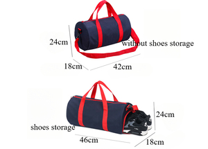 Sac de sport en polyester avec compartiment à chaussures indépendant - Sac de voyage pour le football, le yoga, promotionnel, avec impression sérigraphique - Product Image 2