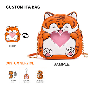กระเป๋า Ita Bag สั่งทำได้ MOQ ต่ำ พร้อมพวงกุญแจตุ๊กตาตัวการ์ตูนอนิเมะ ชุดอุปกรณ์ขายส่ง กระเป๋า Itabag ใส หรูหรา สำหรับผู้หญิง - Product Image 2