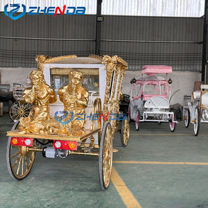 Carruaje Eléctrico de Alta Calidad Tipo Cenicienta, con Caballos, para Decoración de Bodas y Eventos, en Venta - Product Image 6