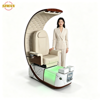 Siman 2026 Nouveau Fauteuil de Pédicure Réglable en Gros, Mobilier de Salon de Manucure avec Massage du Dos, Design de Luxe pour Utilisation en Salon de Manucure