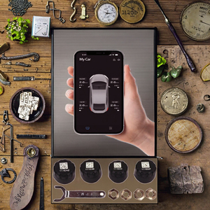 वायरलेस ब्लूटूथ 5.0 कार टायर दबाव निगरानी प्रणाली बाहरी सेंसर और एंड्रॉइड और आईओएस फोन के लिए टैफ्ट डिस्प्ले - Product Image 2