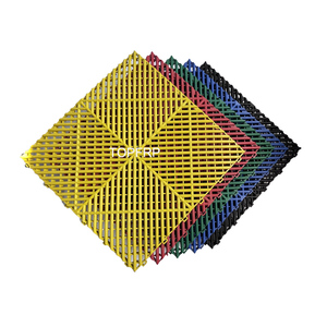 Modern Heavy-Duty Interlocking <b>Plastic</b> <b>Flooring</b> PP Garage Floor Tiles for Car Repair Workshop Easy Click Installation - Product Image 1
