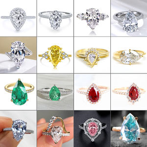 Cincin pertunangan berlian VVS 1ct mewah untuk wanita IGi GIA Lab bersertifikat Chrome Hati Pernikahan atau hadiah janji untuk anak perempuan - Product Image 3
