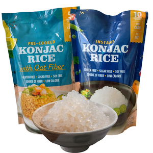 Arroz Konjac Húmedo Saludable Bajo en Carbohidratos Sin Aditivos, Muestras Disponibles, Arroz Shirataki <span class=keywords><strong>Konnyaku</strong></span> Blanco Delgado, 270g/bolsa - Product Image 1