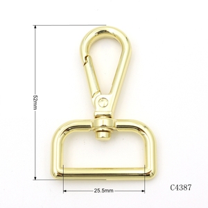 คลิปหนีบแบบหมุนได้รูปตัว D สำหรับ<span class=keywords><strong>สาย</strong></span>กระเป๋าแบบกำหนดเอง ตัวเชื่อมโลหะแบบตะขอเกี่ยวขนาด 25 มม. - Product Image 4