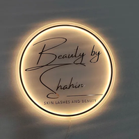 Enseigne lumineuse LED 3D personnalisée avec logo d'entreprise, rétroéclairée, néon flexible, étanche IP65, affichage multicolore, décoration pour magasin, entreprise, boutique