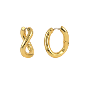ROXI - Aros de Latón con Baño de Oro de 18k en Forma de Corazón para Mujer, Venta al por Mayor - Product Image 1