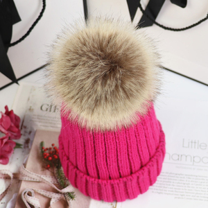 SH-1100 Winter Knit Beanie <strong>Hat</strong> with Large Detachable Fur <strong>Pom</strong> <strong>Pom</strong> for Women and <strong>Men</strong> for Travel - Product Image 3