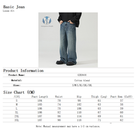 Jean bleu pour homme style américain à motif craquelé, coupe Cleanfit légèrement évasée et amincissante