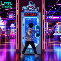 Máquina de Juego de Habilidad con Temporizador Digital Operada por Monedas, Desafío de la Suerte de 10 Segundos para Centros Comerciales y Salas de Juegos, con LED de Neón
