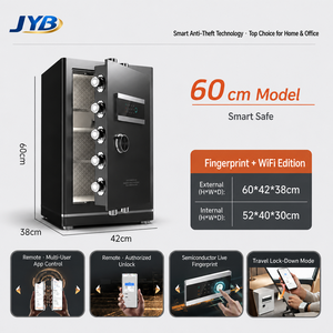 Caja Fuerte Inteligente con Huella Dactilar JYB, 60cm, Control Remoto por WiFi, Gabinete de Seguridad de Acero para <span class=keywords><strong>Hogar</strong></span> y Oficina - Product Image 2