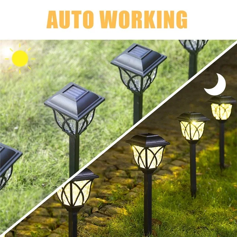 LED plastic waterproof outdoor lawn and garden solar lights