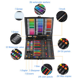 صندوق مستلزمات الأطفال, صندوق مستلزمات الأطفال المحمول 150 قطعة للرسم والتلوين - Product Image 4