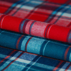 Personalizado 100% algodón Navidad rojo verde tela de franela para camisa hombre - Product Image 6