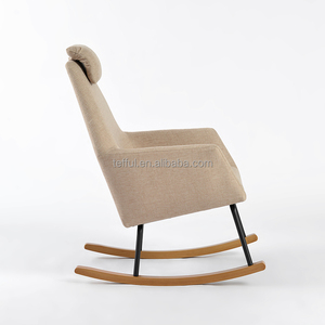 Silla Mecedora Cómoda con Reposacabezas Ajustable y Bolsillo para Lactancia Materna y Cuidado de Recién Nacidos - Product Image 2