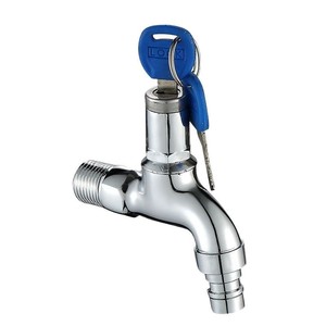 <span class=keywords><strong>Robinet</strong></span> d'eau en alliage au design moderne et épuré avec serrure et <span class=keywords><strong>clé</strong></span> <span class=keywords><strong>pour</strong></span> machine à laver extérieure antivol - Product Image 2