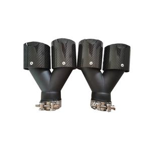 Leistung glänzend schwarz Edelstahl Kohle faser m Leistung Auspuffs pitze für BMW - Product Image 4