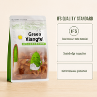 Op maat gemaakte dikke staande pouch met transparant venster en hersluitbare ritssluiting, 500g verpakking voor gedroogd fruit, OEM fabriek