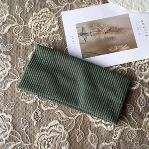 Bandeau Tendance en Maille Fine Style Coréen de Couleur Unie, Bandeau de Lavage de Visage en Laine Large pour Dames - Product Image 6