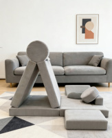 Canapé modulaire convertible en mousse haute densité pour chambre d'enfant, salle de jeux, canapé sectionnel pour bébé et enfants, idéal pour le jeu