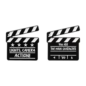 Set Film papan penjepit Enamel dengan lancar berbicara bros kutipan film untuk tas pakaian Lapel-hadiah yang dipikir untuk teman-teman - Product Image 4